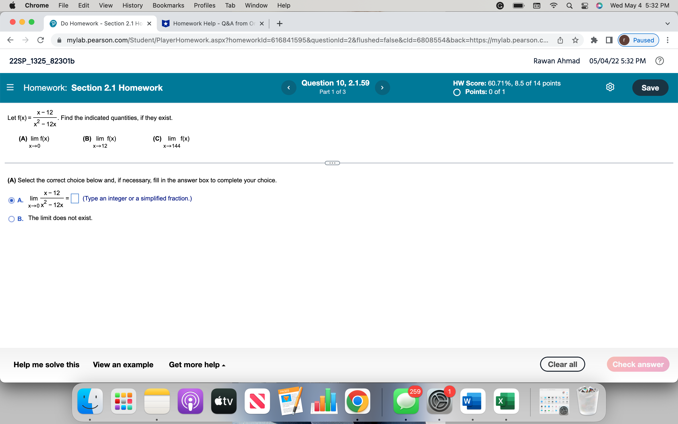 Homework 1 Q7 Chrome File Edit View History