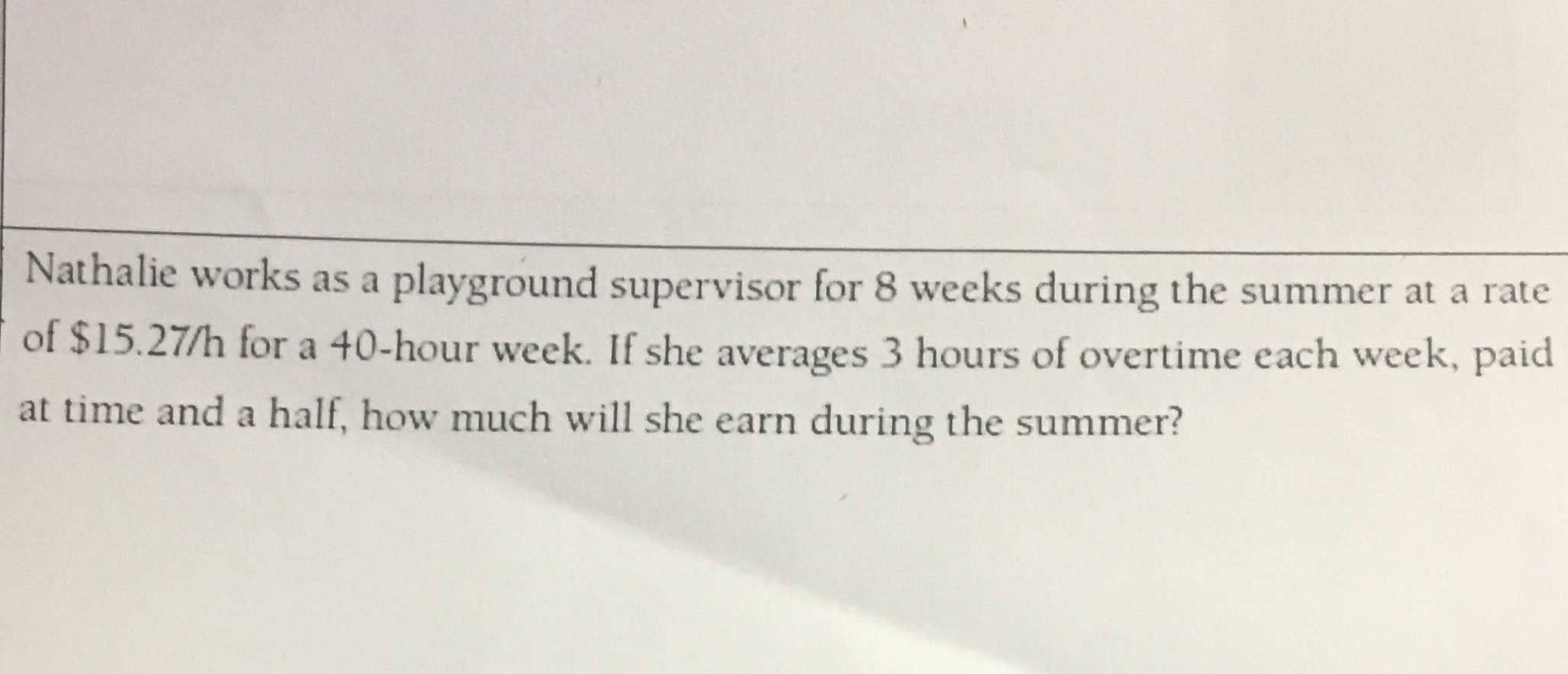 Nathalie works as a playground supervisor for 8