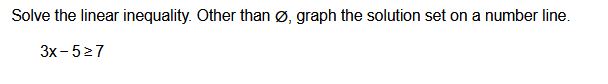 Solve the linear inequality. Other than empty