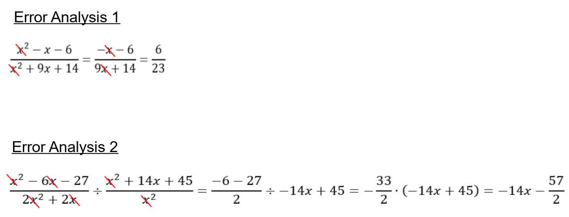 Error Analysis. Use mathematical reasoning and