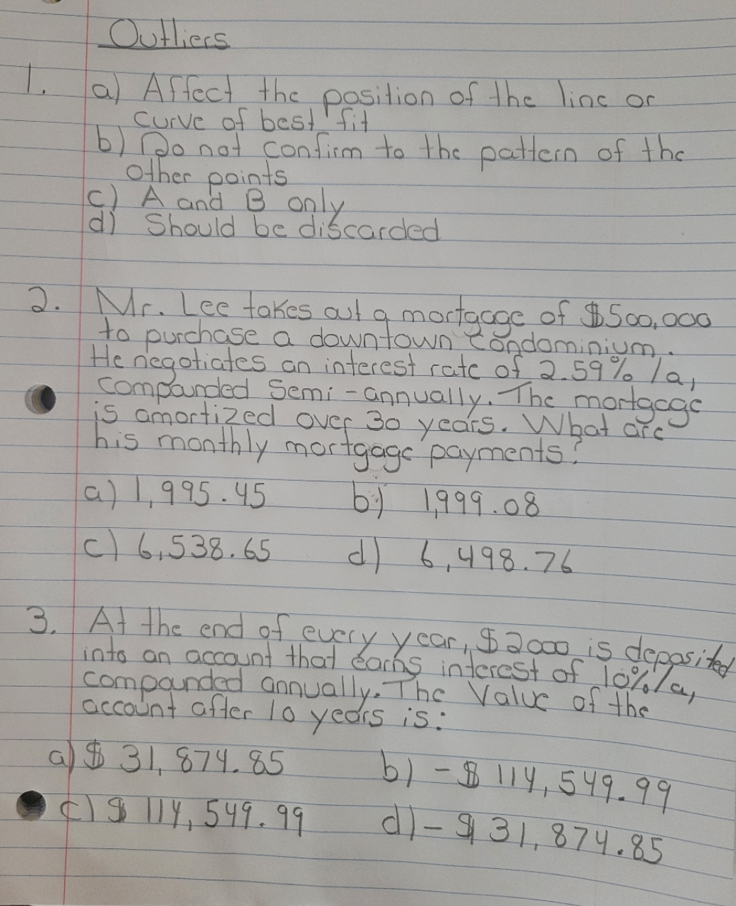 I need someone's help! It's grade 12 college