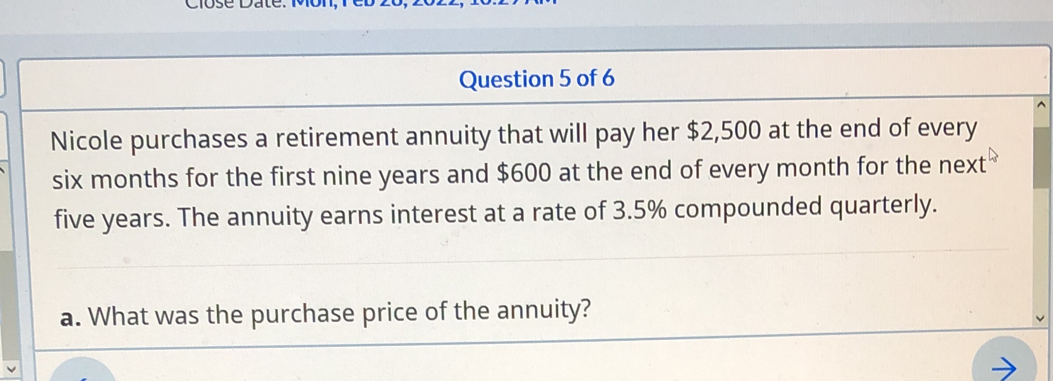 This question has B part also that isB. How much