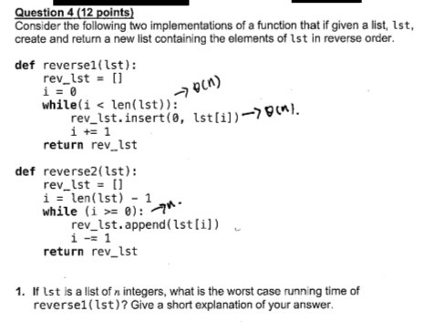 Question 4 (12 points) Consider the following two