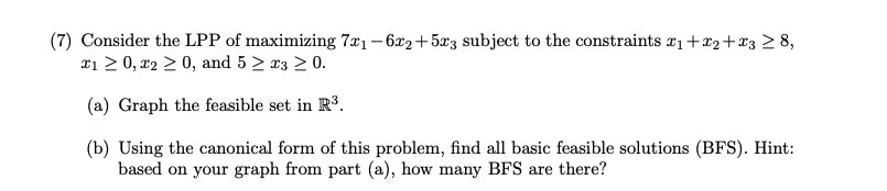 Please look at question below (7) Consider the