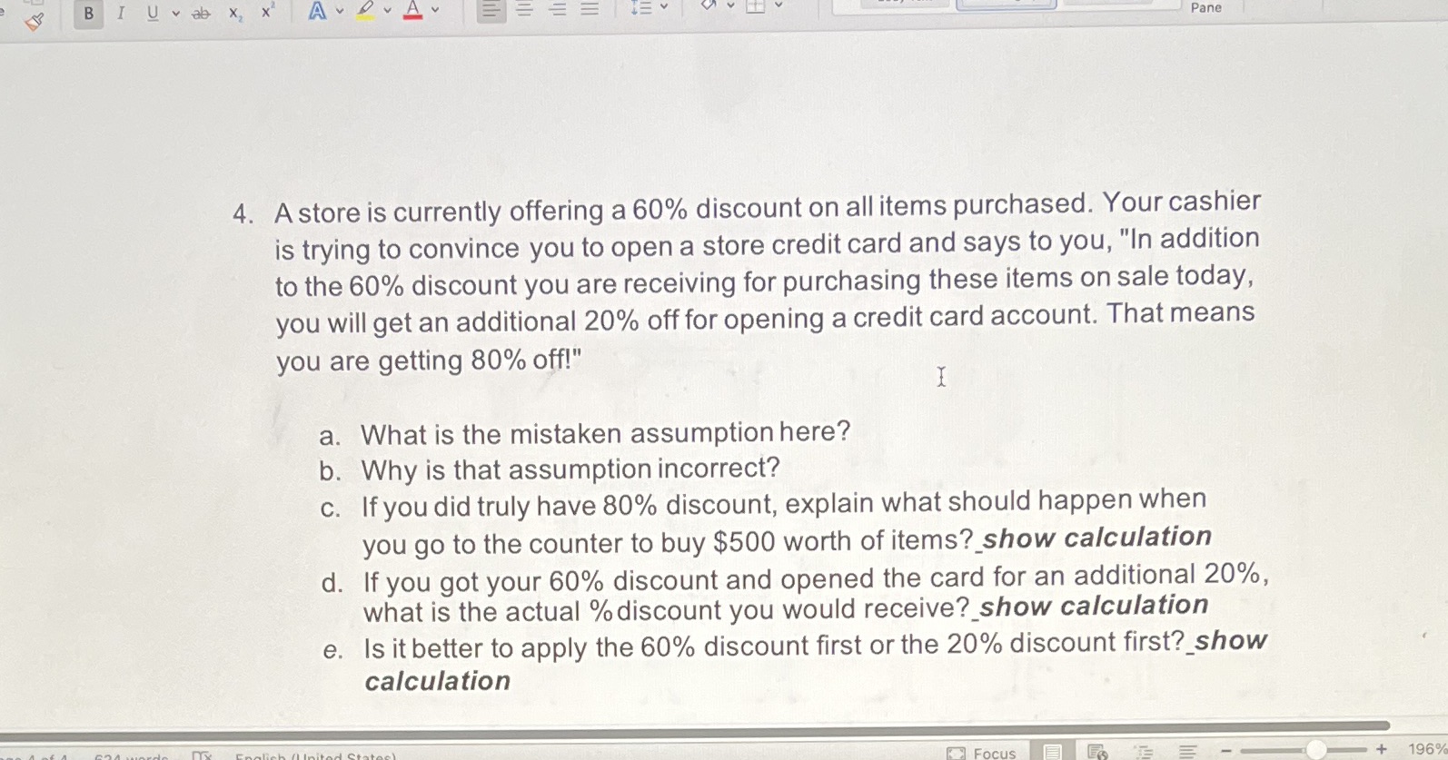 BI Uva x X ALA. BE= = Pane 4. A store is