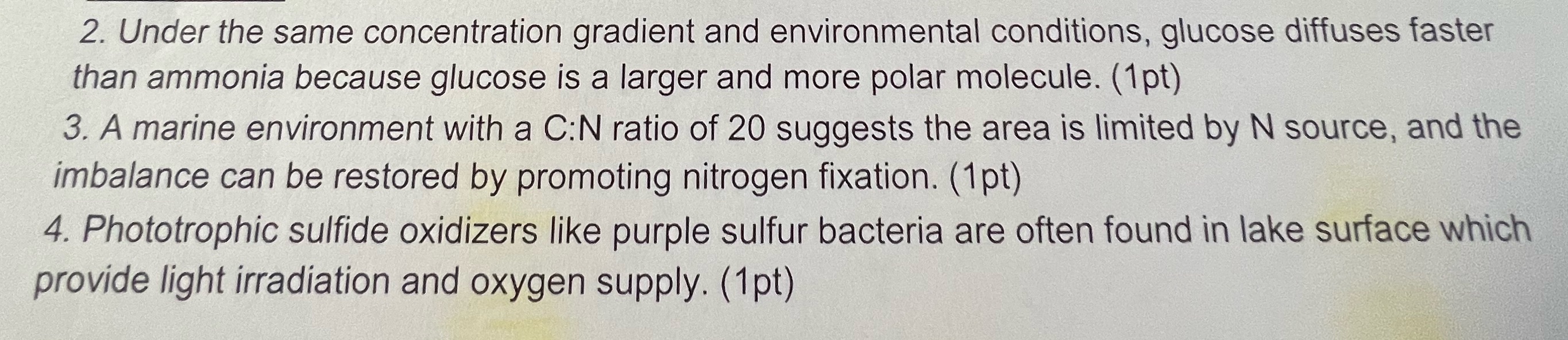 2. Under the same concentration gradient and