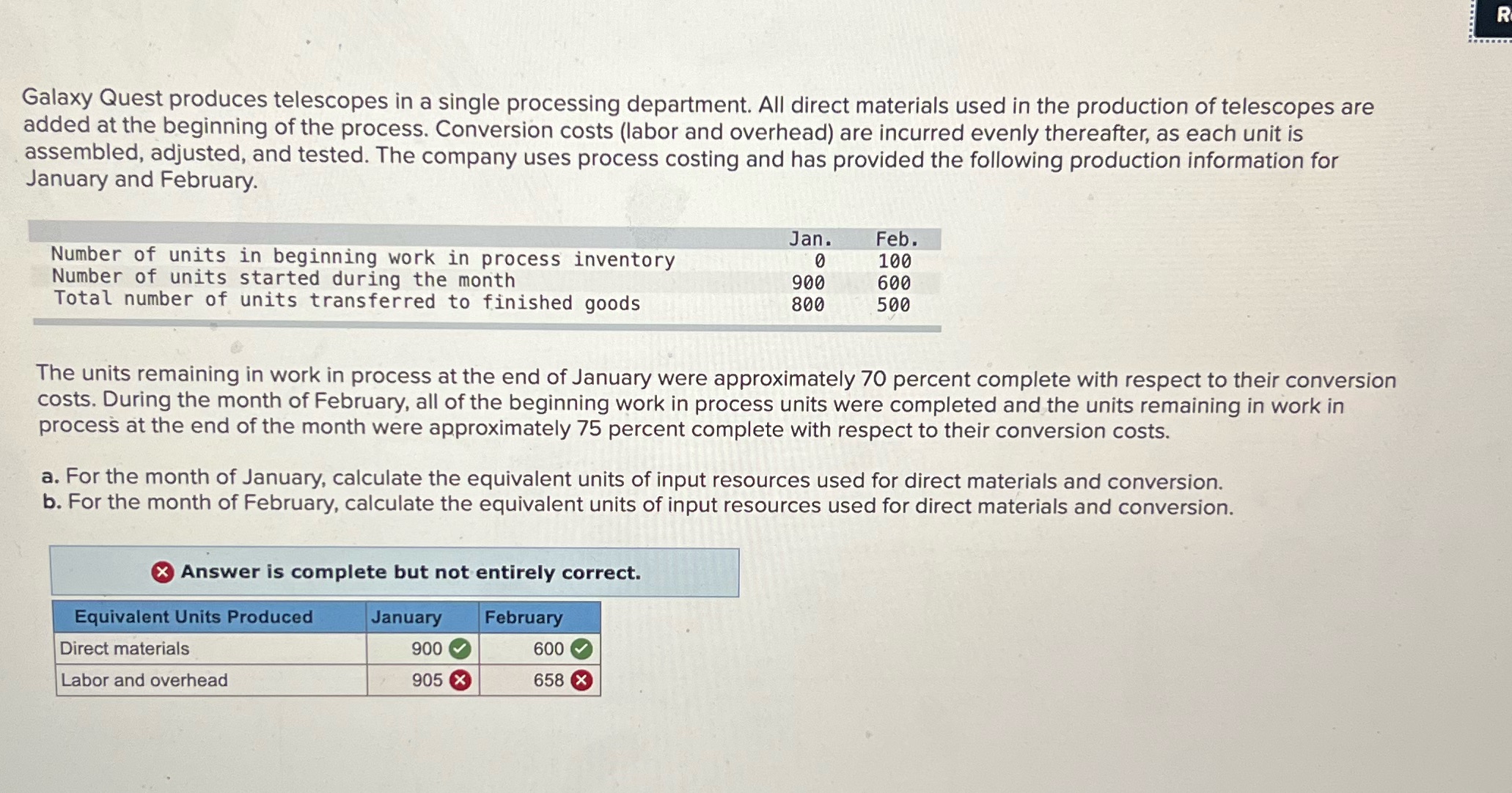 Help R Galaxy Quest produces telescopes in a