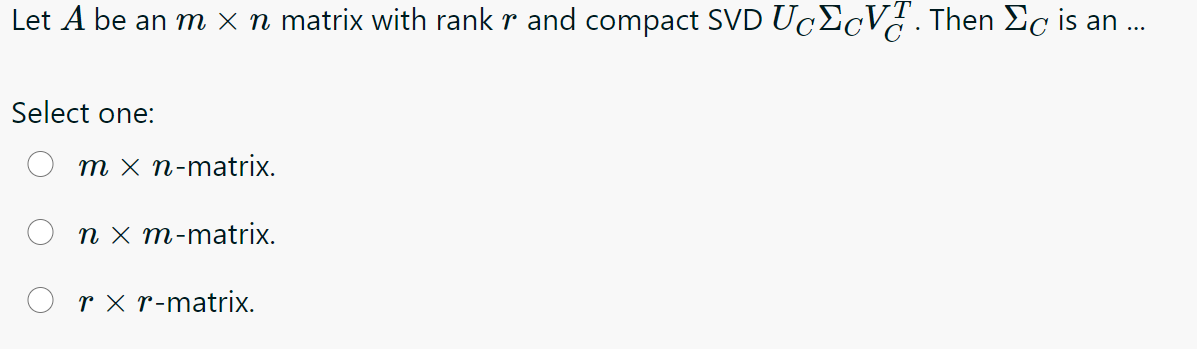 Can anyone help me with these? Let A be an m x n