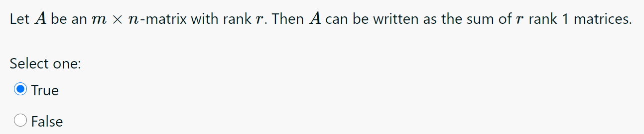Can anyone help me with these? Let A be an m x n