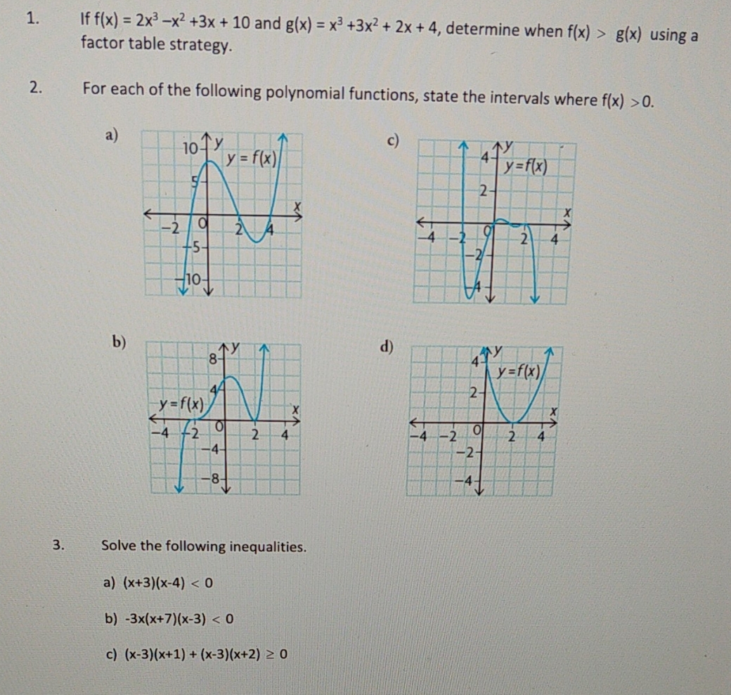 can you help me with this 1. If f(x) = 2x3-x2 +3x