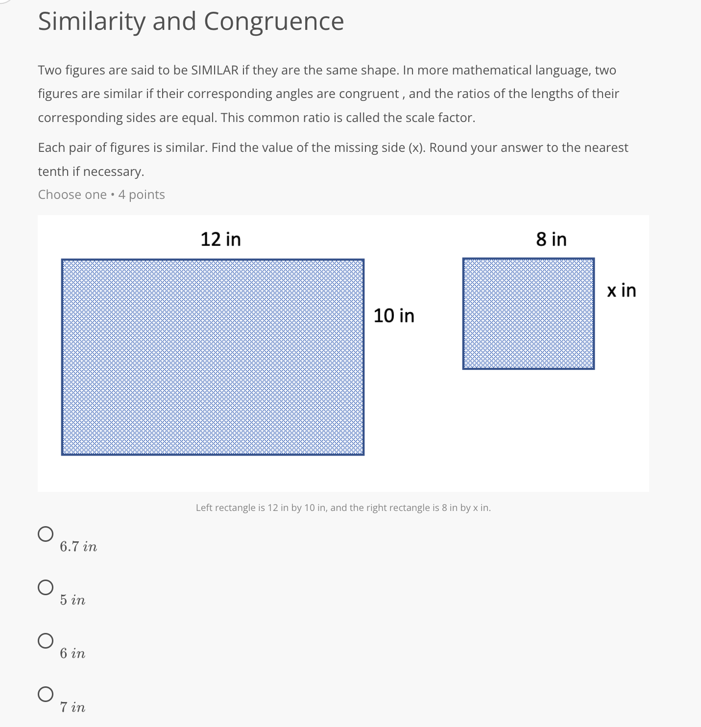 Similarity and Congruence Two figures are said to