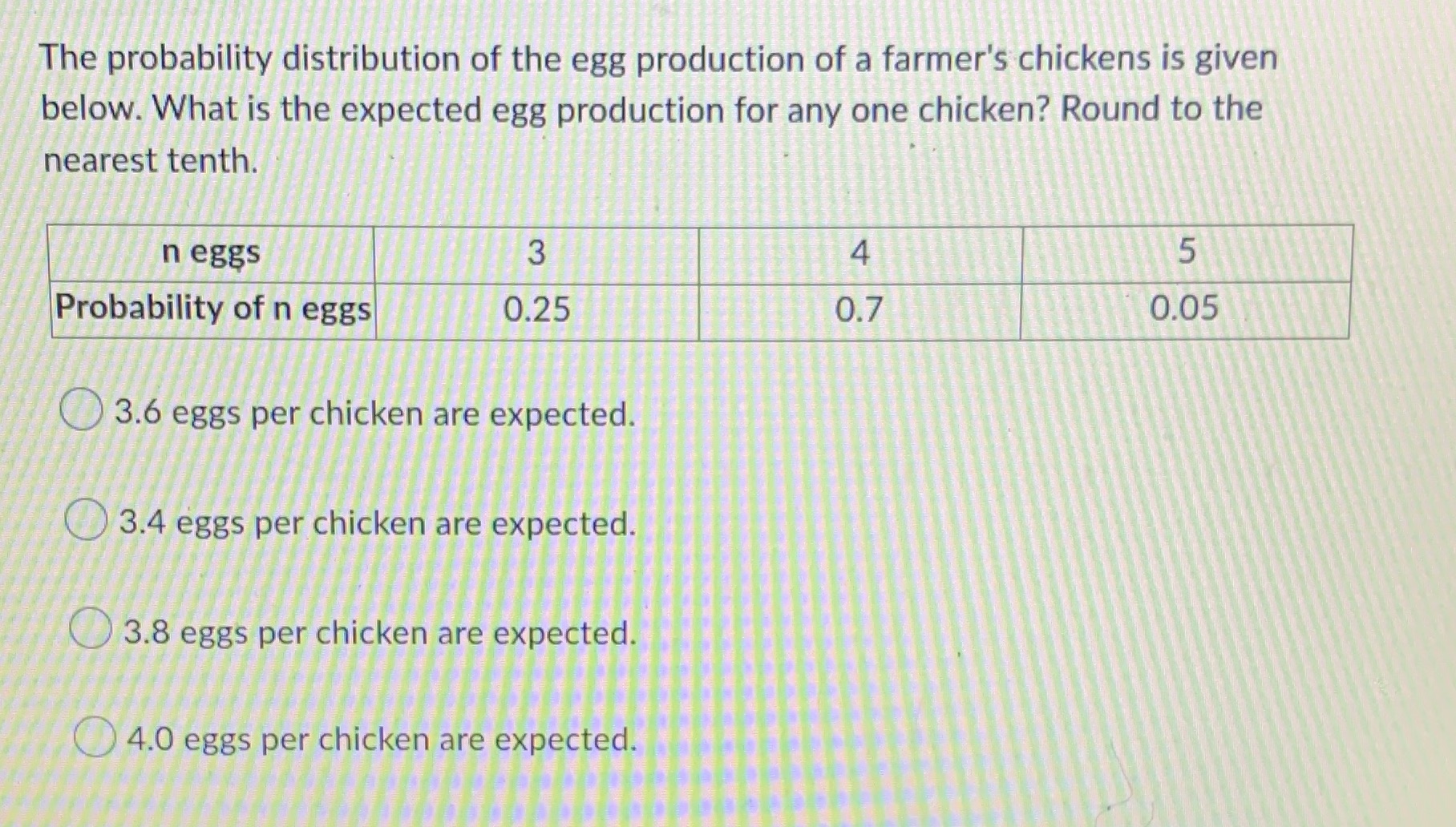 I need help ASAP The probability distribution of