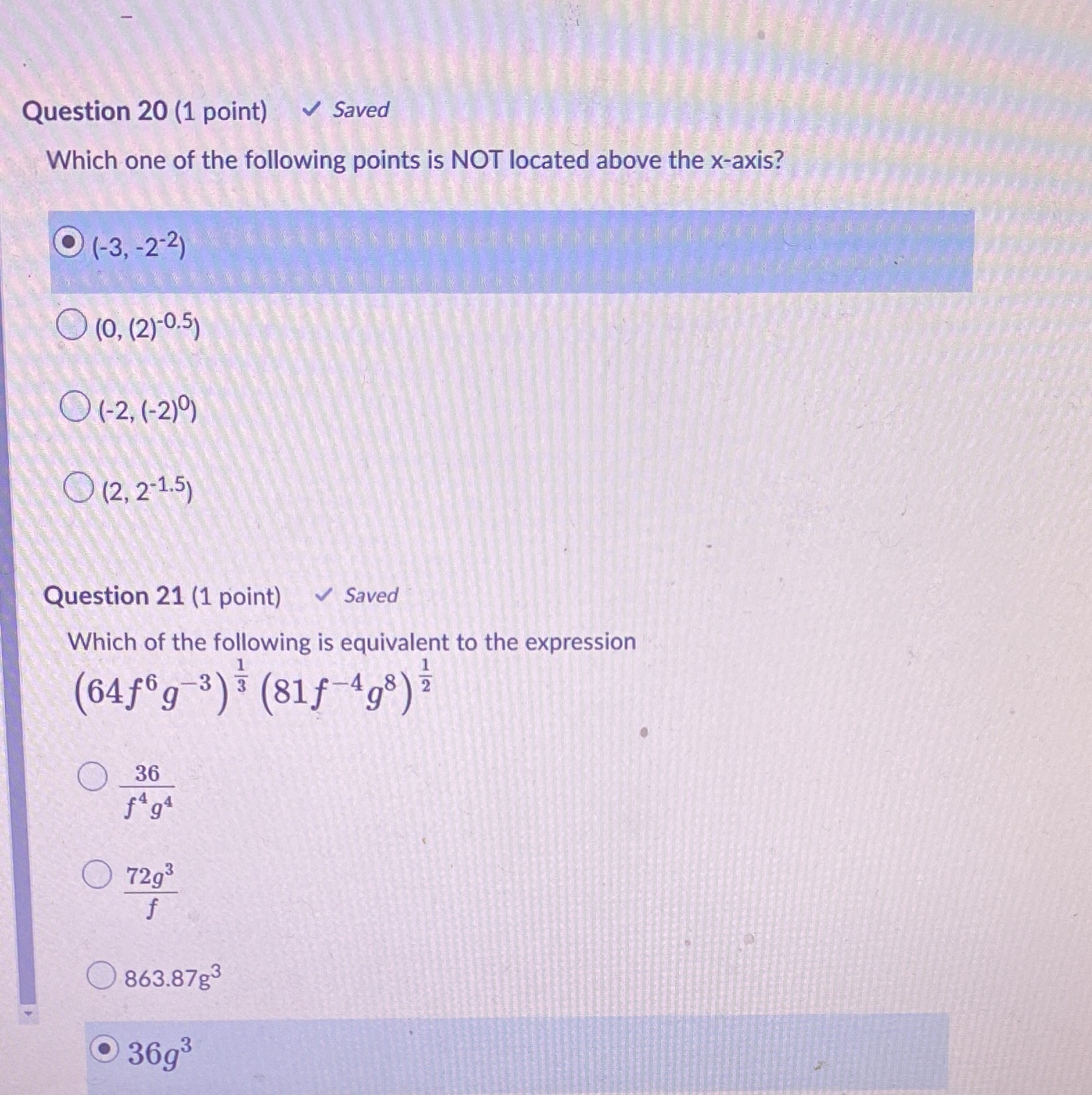 Which of these is the right answer for each?