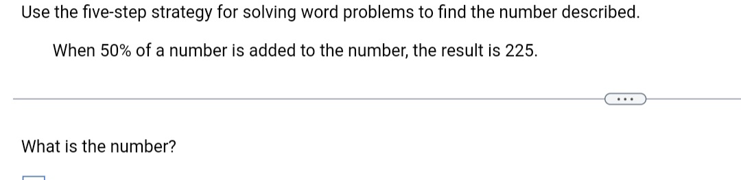 Use the five-step strategy for solving word