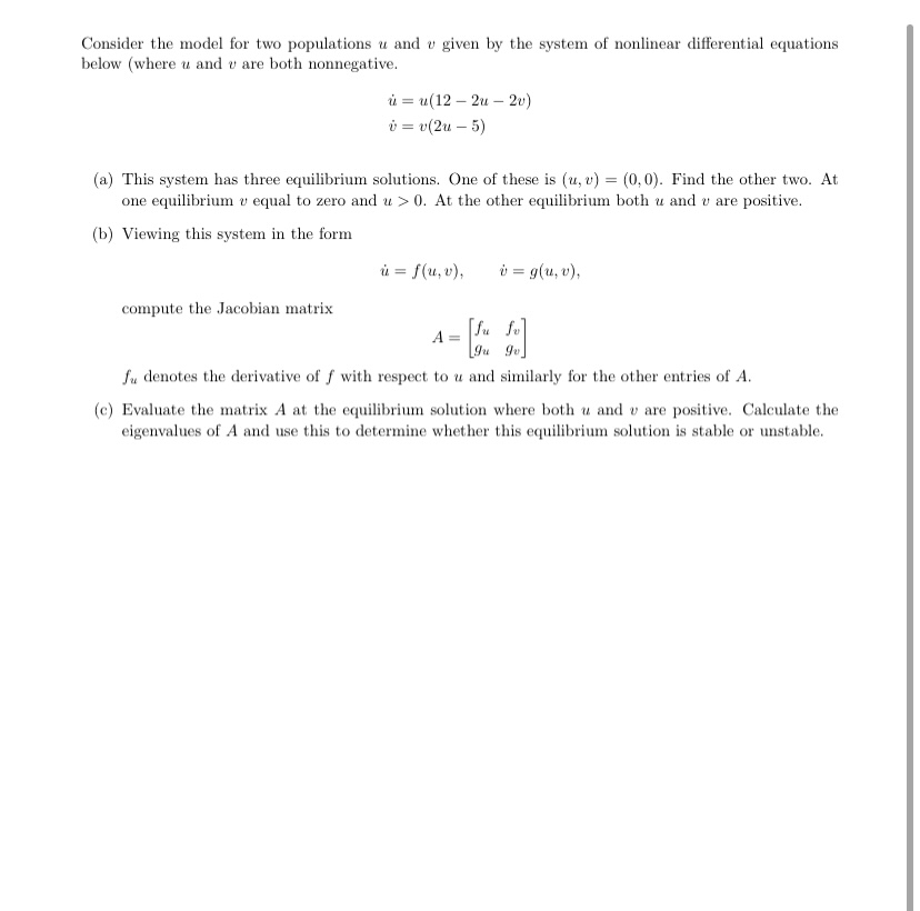 Exercise 1. Consider the differential equation &