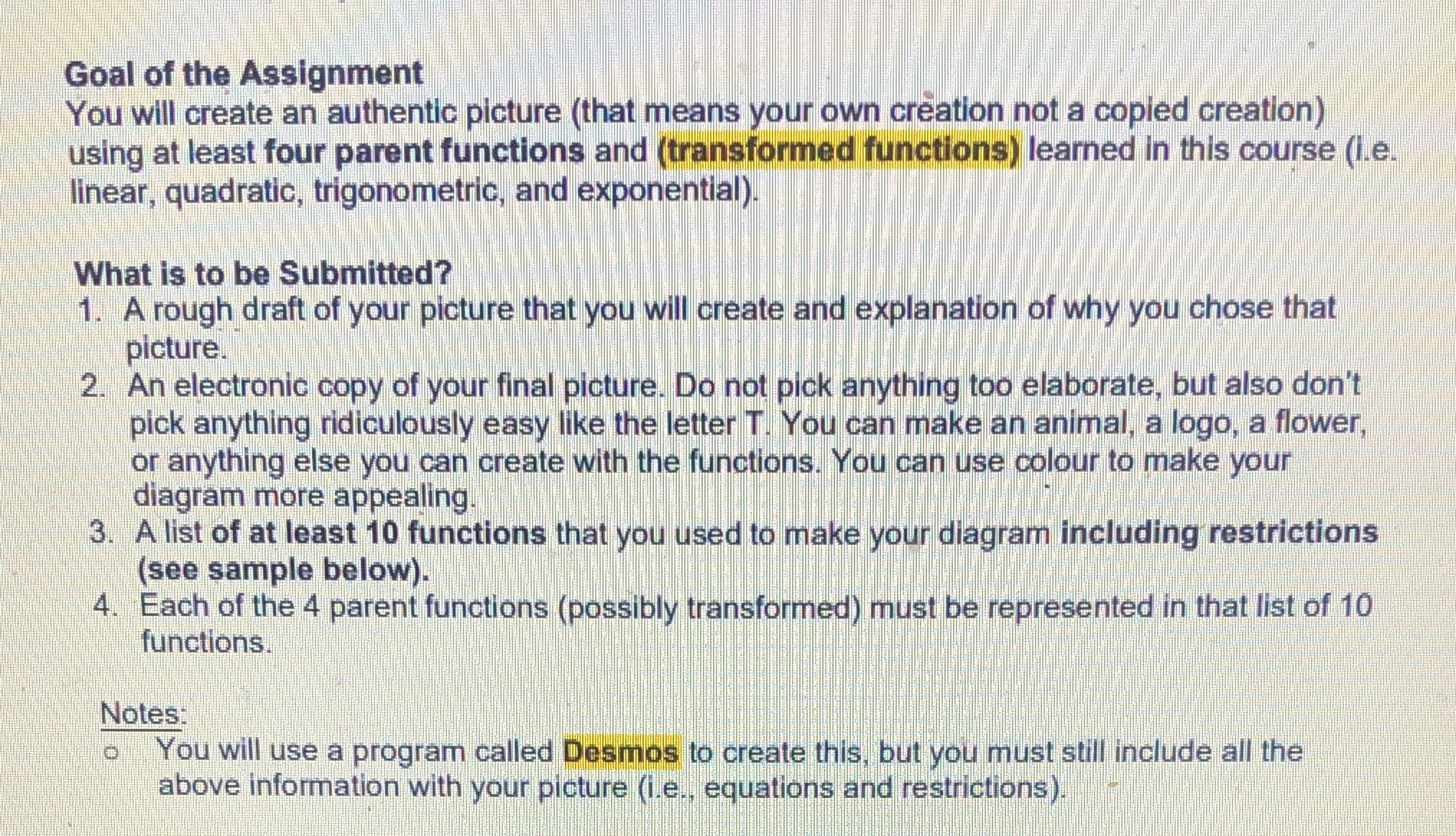 Goal of the Assignment You will create an