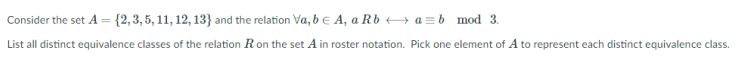 Consider the set A = {2, 3, 5, 11, 12, 13} and