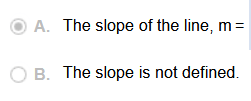 Find the slope of the line containing the given