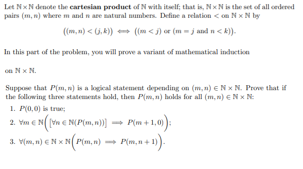 Let N x N denote the cartesian product of N with
