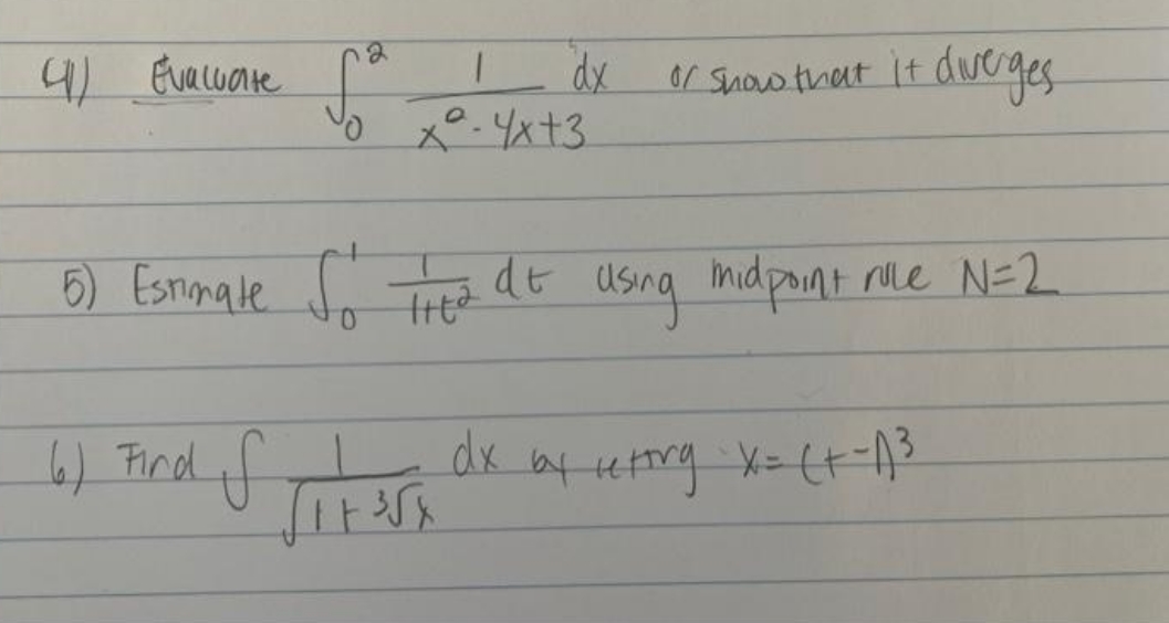 Help me solve these three questions 2 Evaluate 1