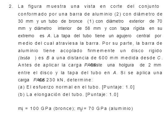 2. La figura muestra una vista en corte del