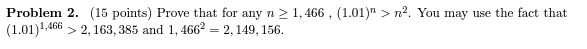 Please provide proof in paragraph form Problem 2.