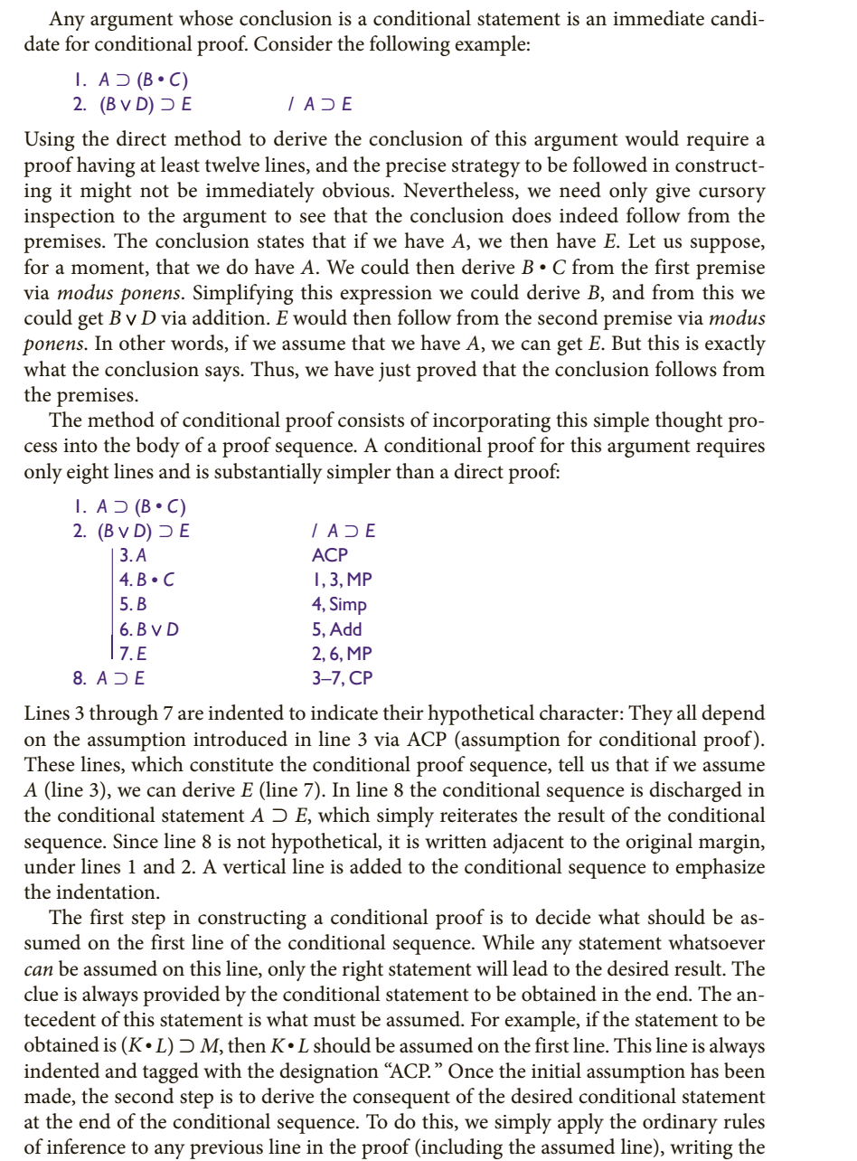 Use the conditional proof to prove that this