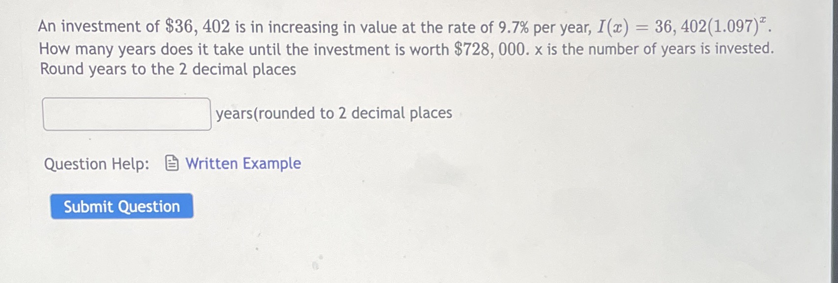 An investment of $36, 402 is in increasing in