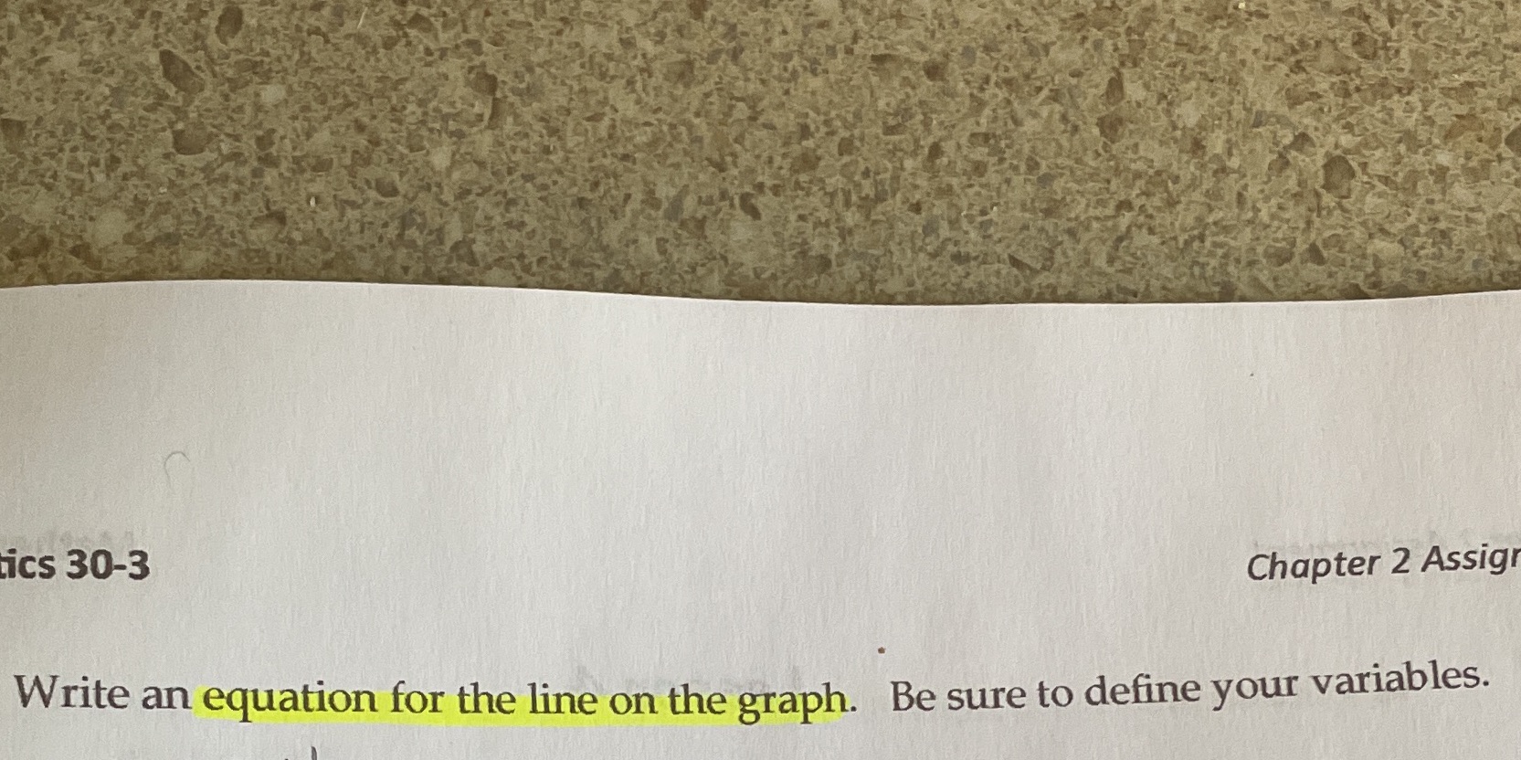 ics 30-3 Chapter 2 Assig Write an equation for