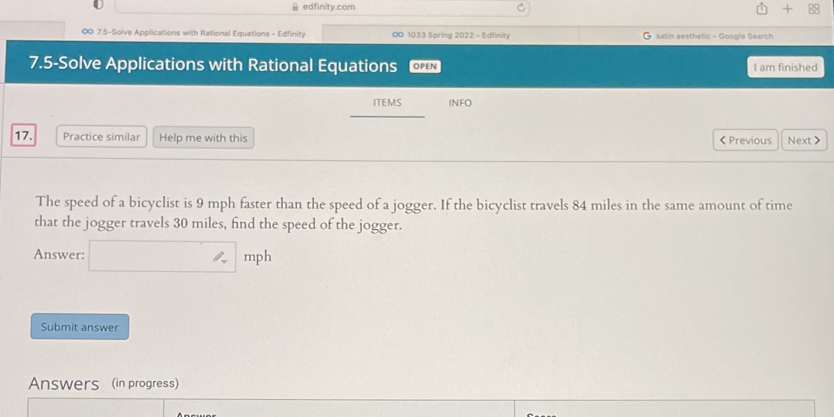 edfinity.com + 88 00 7.5-Solve Applications with