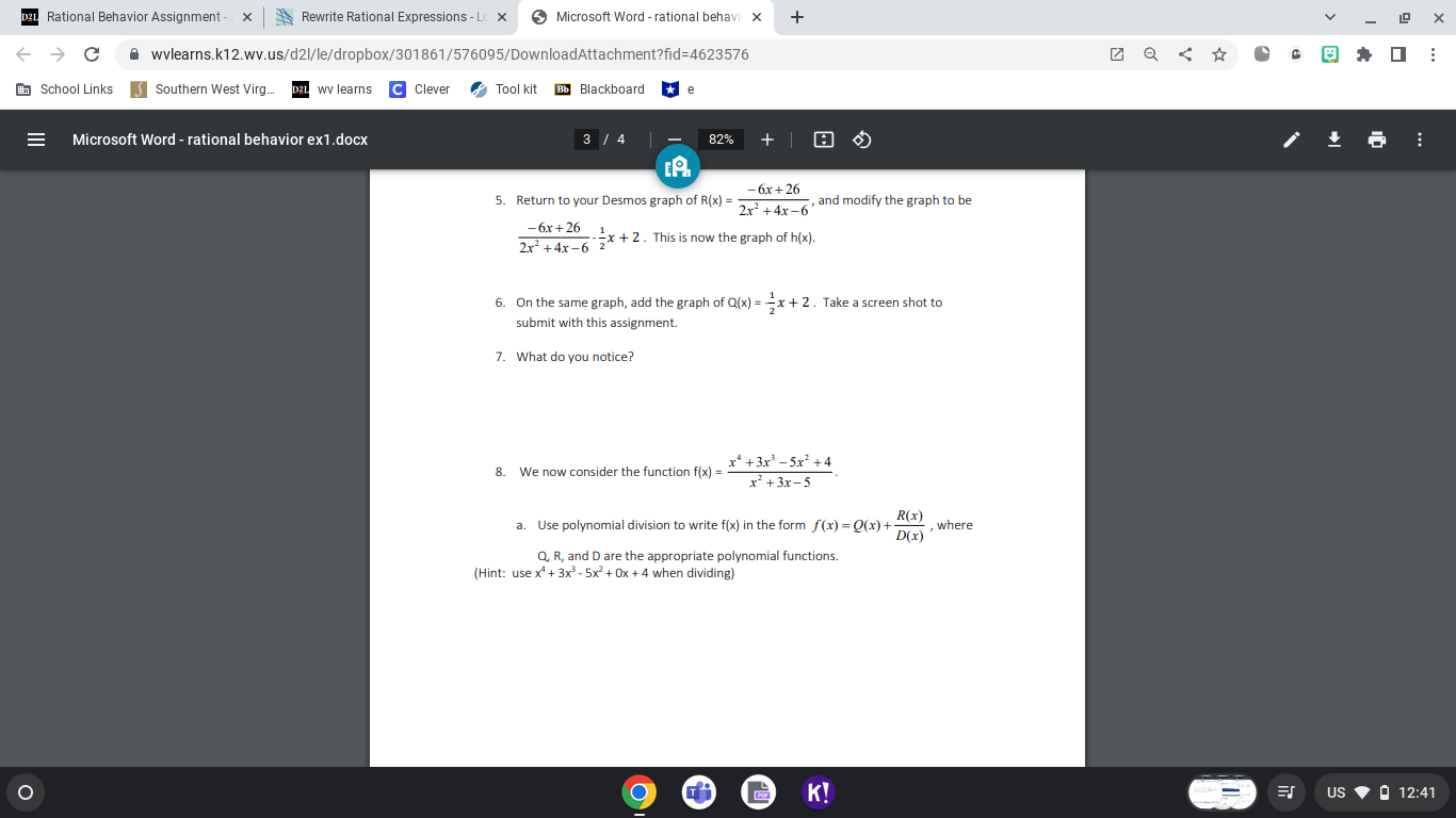 D21 Rational Behavior Assignment - x Rewrite