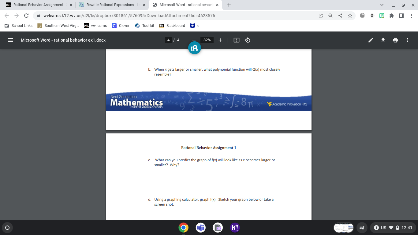 D21 Rational Behavior Assignment - x Rewrite