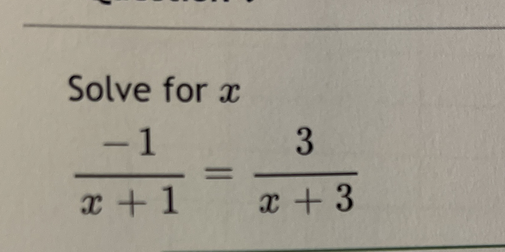 Please show steps to solve X Solve for x CO x +1