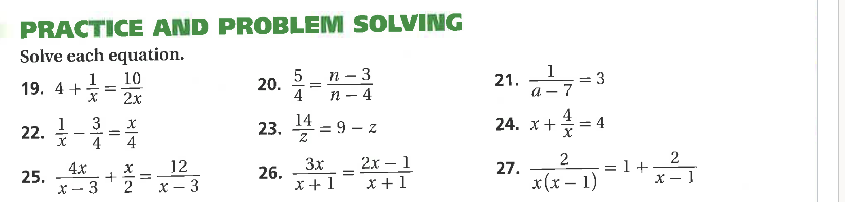 \fSolve each equation or inequality. 38. 15n 5 -