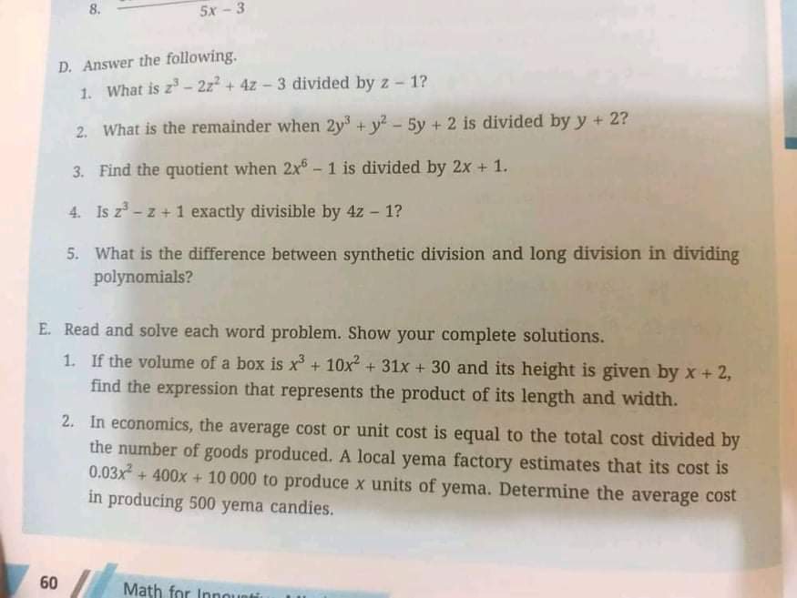 X - Math Empowerment the A. Determine if the