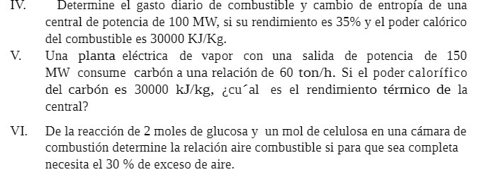 IV. Determine el gasto diario de combustible y