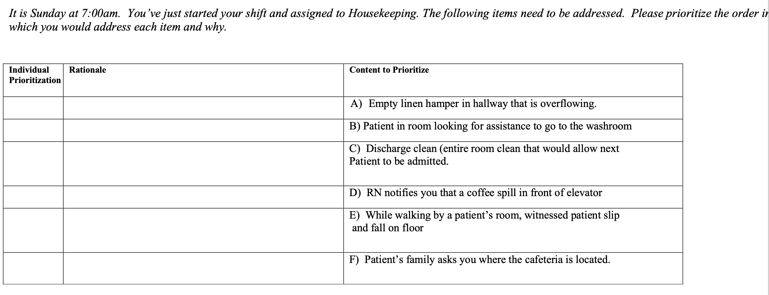 It is Sunday at12.'00 PM. You 've just