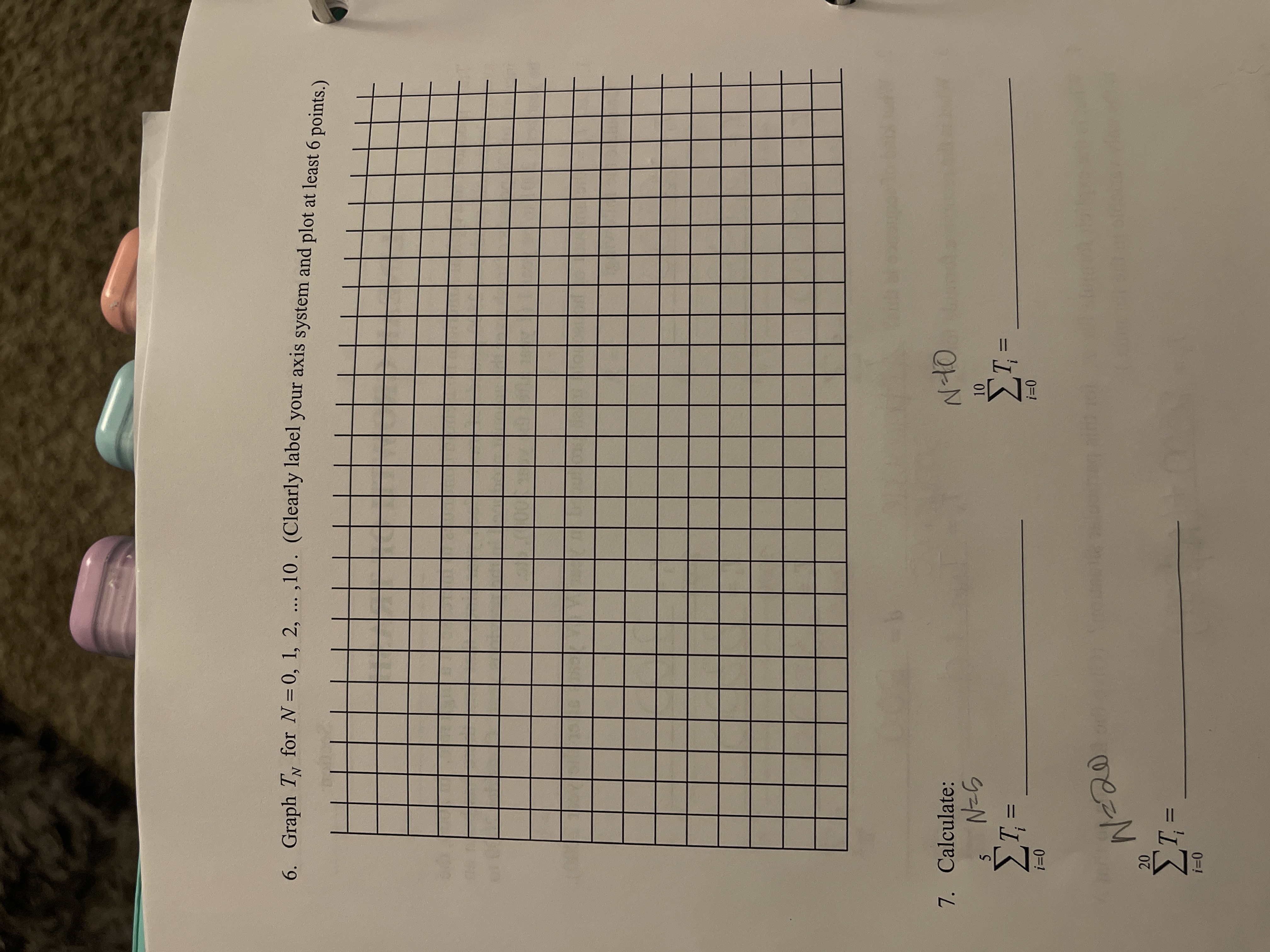 6. Graph IN for N = 0, 1, 2, ... ,10. (Clearly