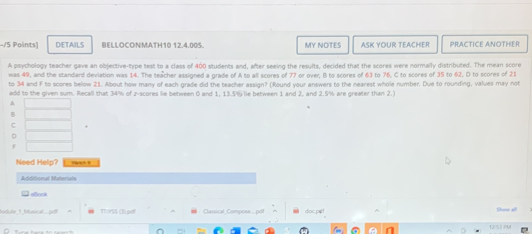 -/5 Points] DETAILS BELLOCONMATH10 12.4.005. MY