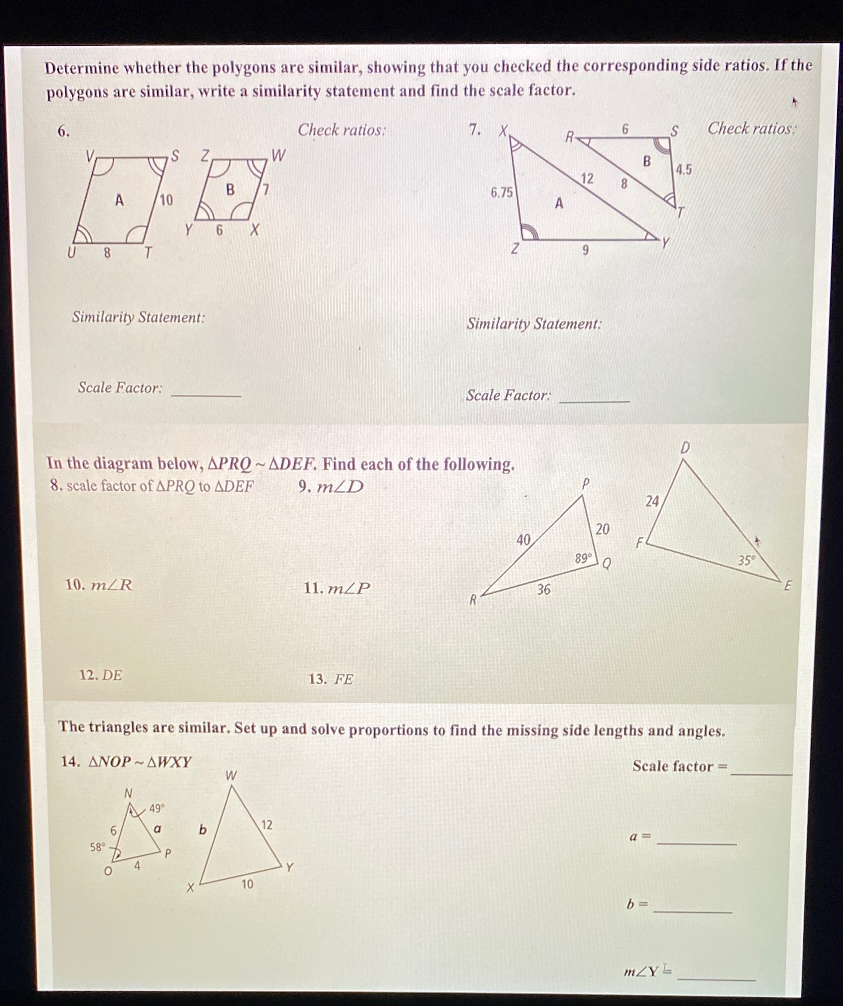 Hi! This is geometry, please solve every single