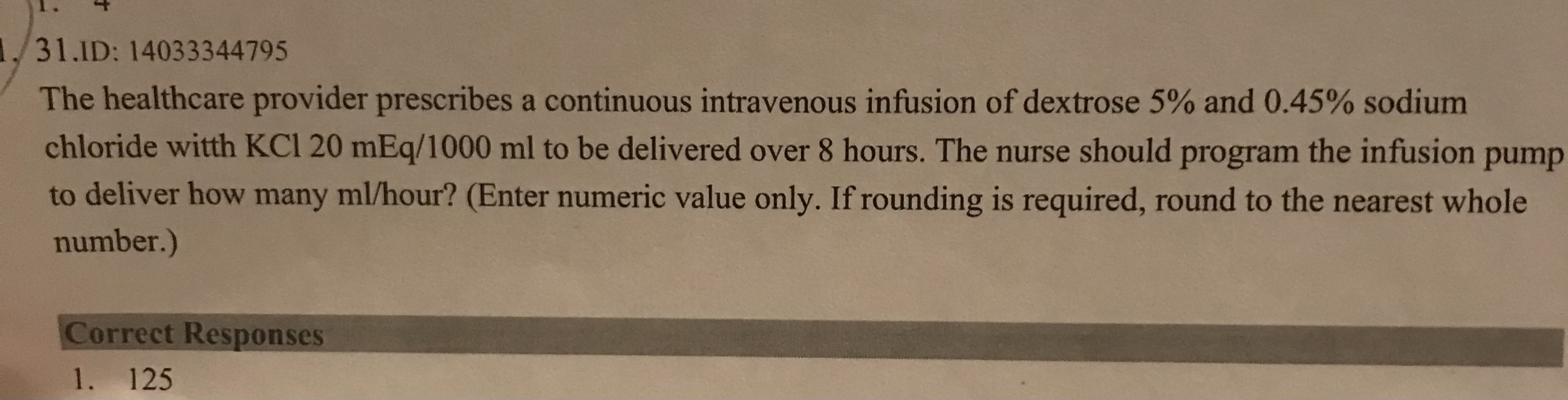 31.ID: 14033344795 The healthcare provider