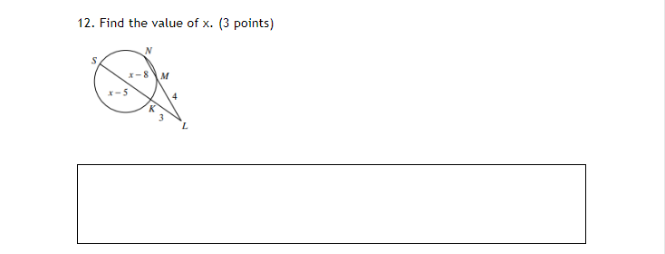 For problems 1-6: Identify the given part of