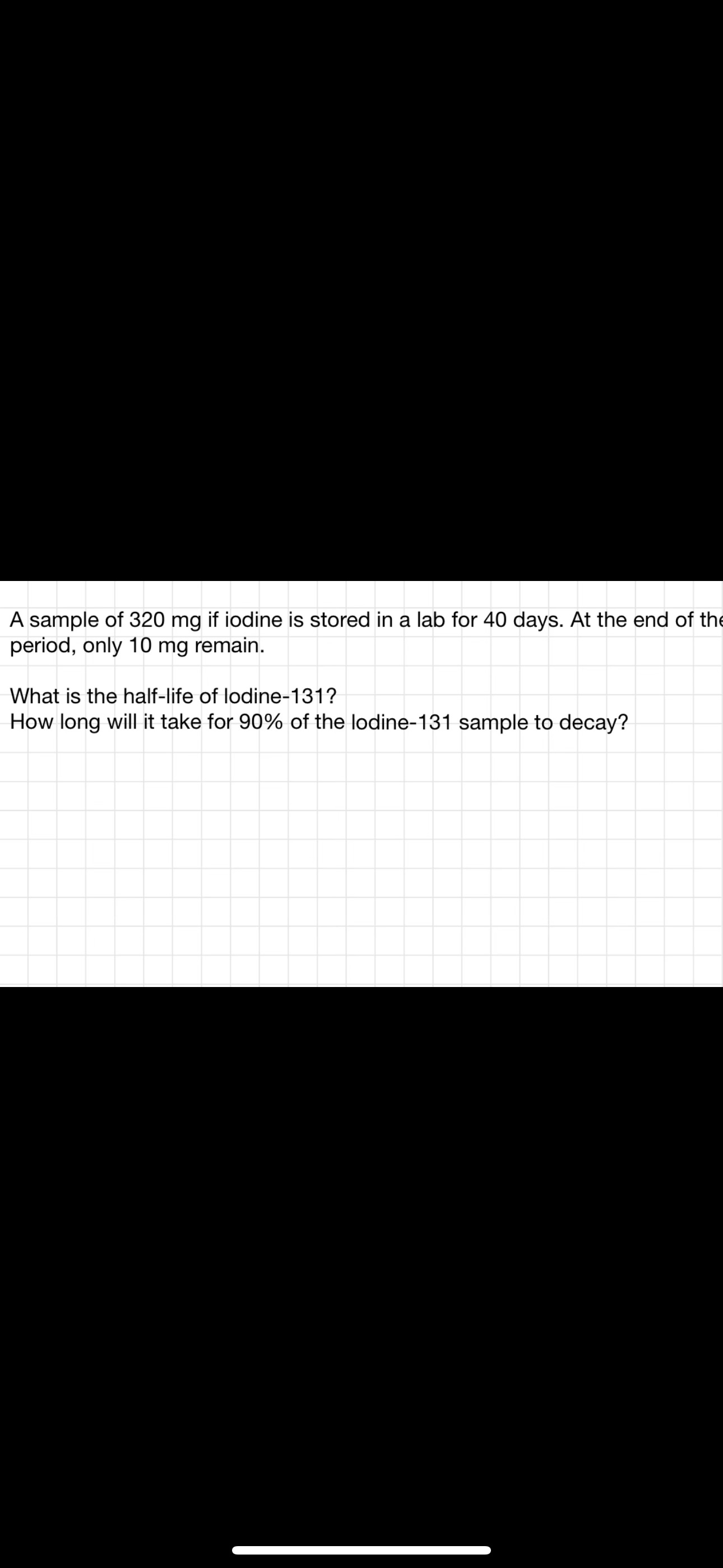 A sample of 320 mg if iodine is stored in a lab