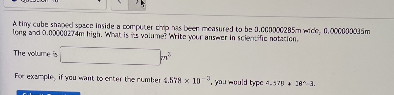 A tiny cube shaped space inside a computer chip