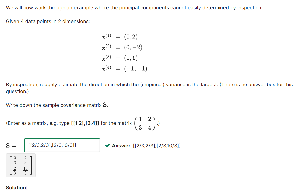 Answer the "Spectral Decomposition of Covariance