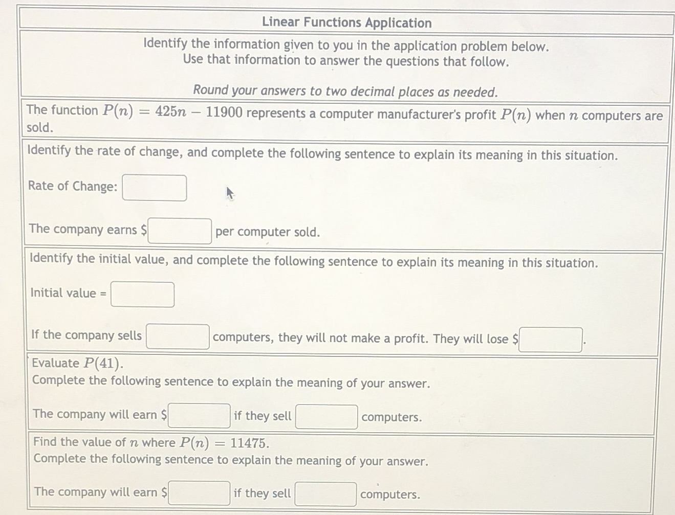I am lost Linear Functions Application Identify
