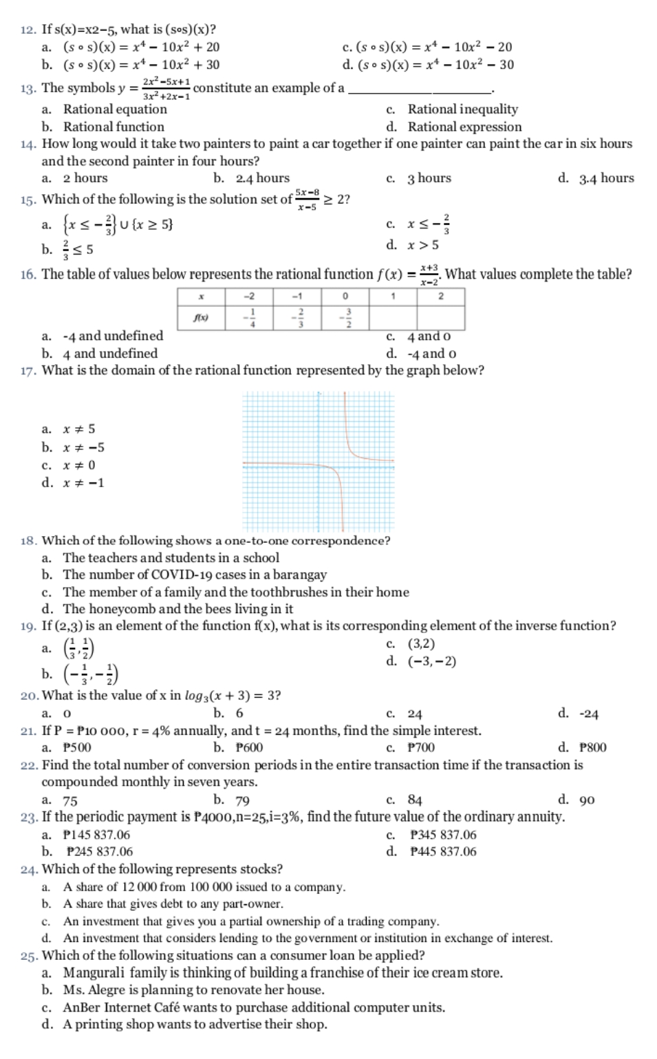 Questions and informations are in the photo