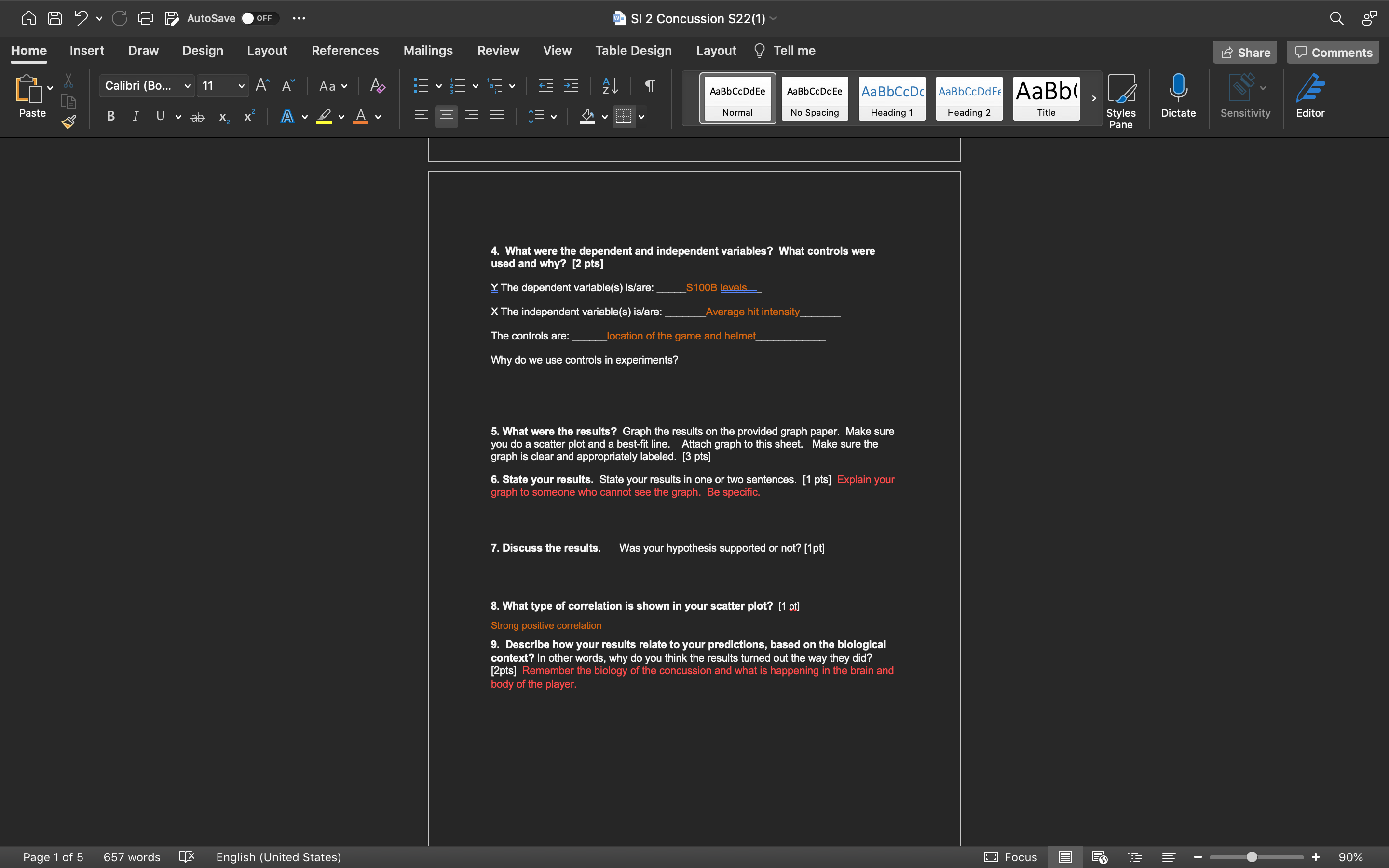A A ? C E AutoSave OFF ... SI 2 Concussion S22(1)