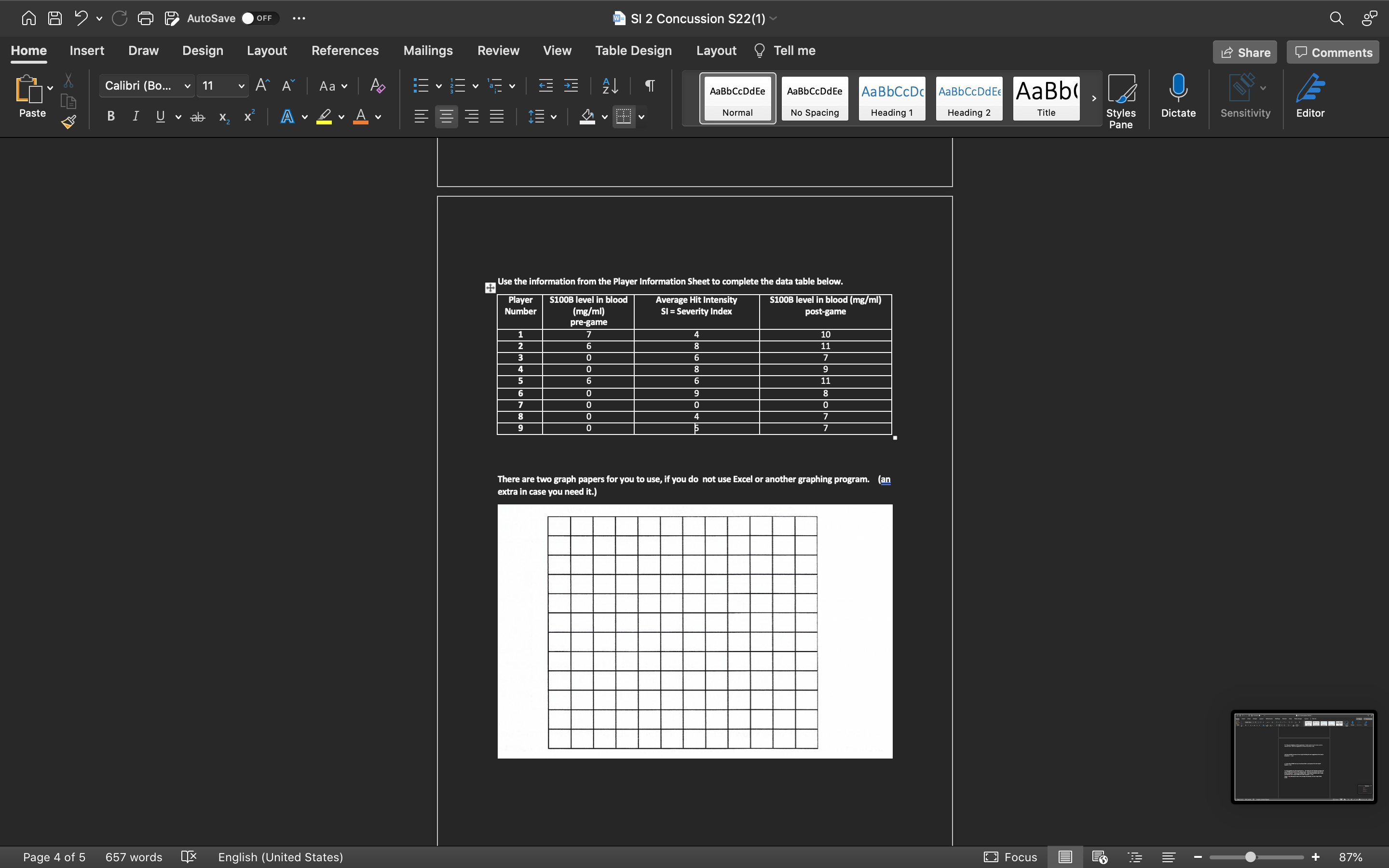 A A ? C E AutoSave OFF ... SI 2 Concussion S22(1)