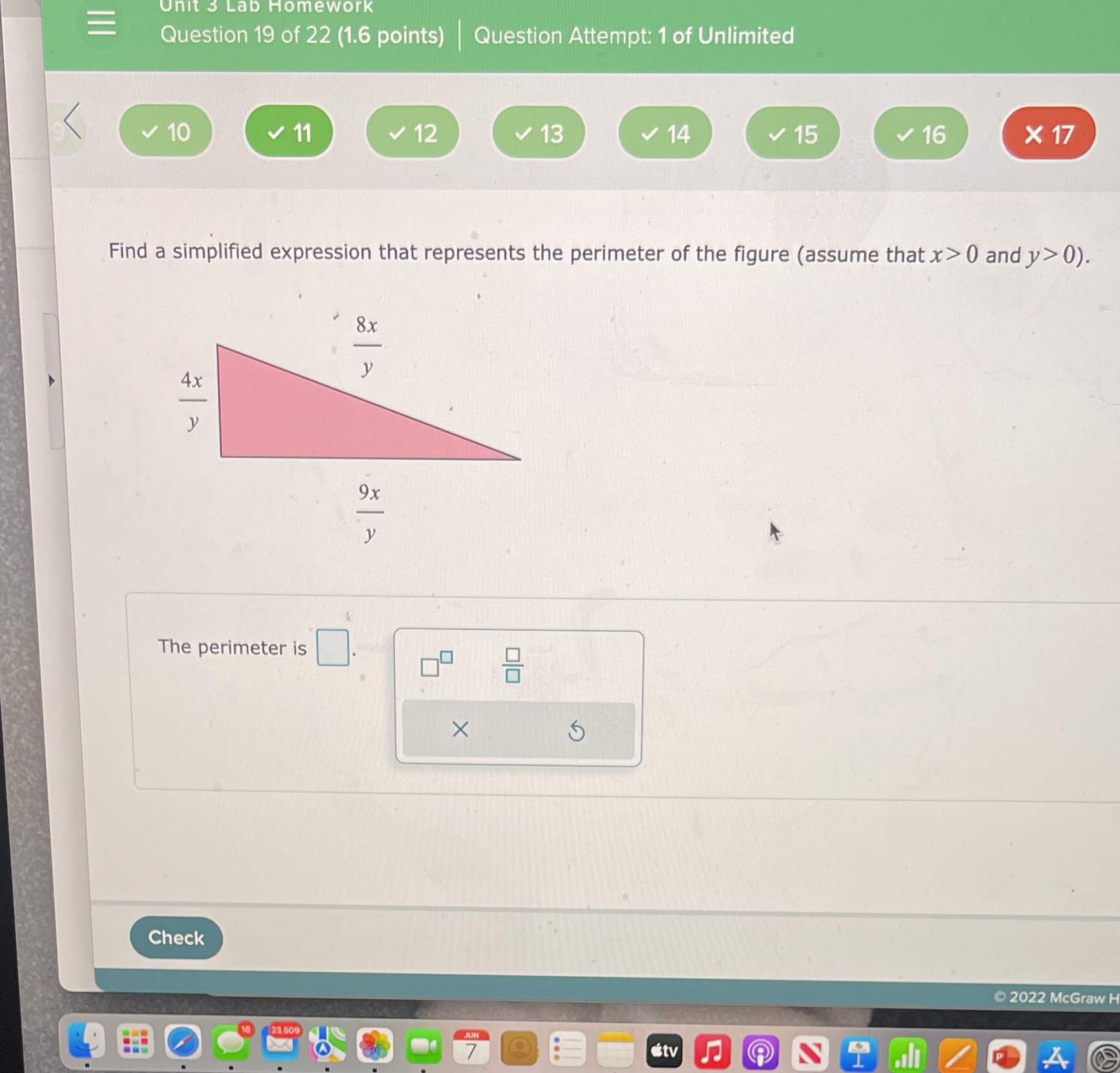Unit 3 Lab Homework = Question 19 of 22 (1.6
